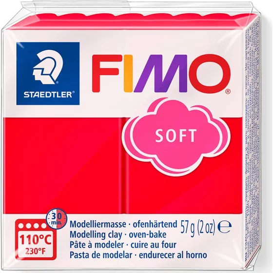 Staedtler FIMO Soft 57g Julerød