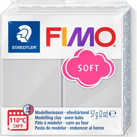 Staedtler FIMO Soft 57g Grå – Ovn-hærdende modellervoks