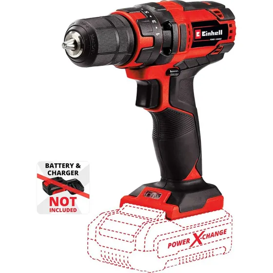 Einhell TC-CD 18/35 Li 18V Pistolgreb Boremaskine, Sort/Rød