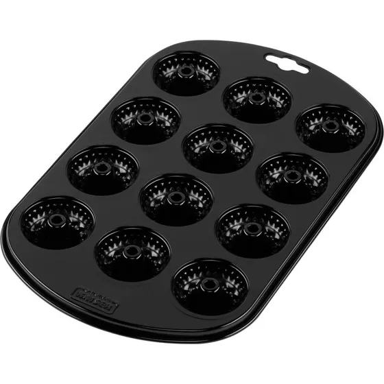 Kaiser Inspiration Mini Muffinmold, Sort, 12-hul