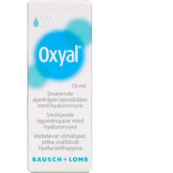 Oxyal øjendråber 10 ml – smørende med hyaluronsyre