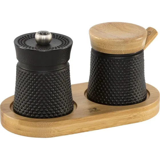 Peugeot Bali Støbejern Peberkværn & Salt Dispenser Sæt, Sort