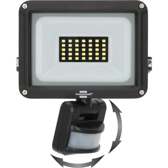Brennenstuhl JARO 3060 P LED-spotlight, 20W, 6500K, med bevægelsesdetektor, sort, IP65