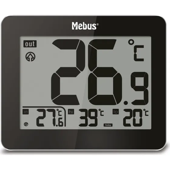 Mebus 48432 Termometer Inde/Ude - Sort
