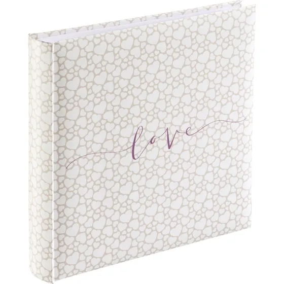 Hama Romance Fotoalbum 30x30 cm, 320 ark, 10x15 cm, Hvid/Beige