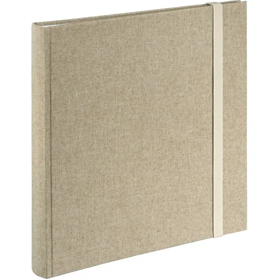 Hama Tessuto Jumbo Fotoalbum 30x30 cm, 60 hvide sider, beige