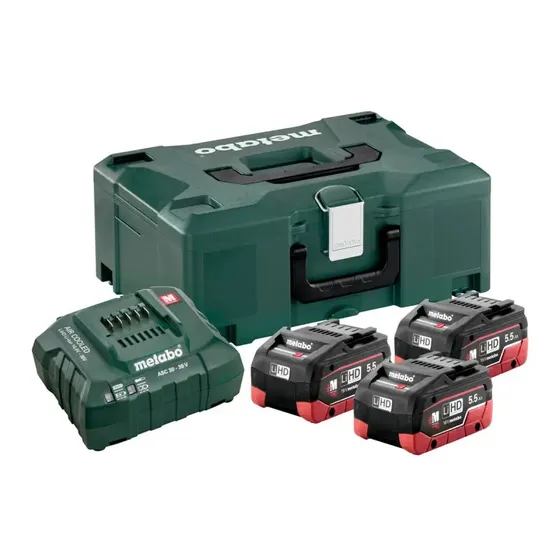 Metabo 685069000 Batterisæt 3x18V LiHD 5,5Ah med ASC30-36-36 Lader