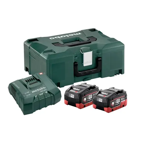 Metabo 685077000 LiHD 2x 18V 5.5Ah Batterisæt med Lader og Kuffert