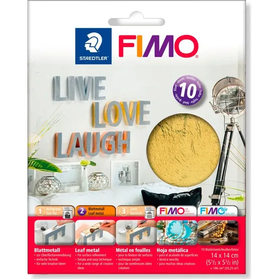 Staedtler FIMO Leaf Metal Guld, 10 ark