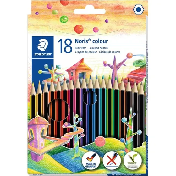 Staedtler Noris Colour 185 Farveblyant, 18 farver