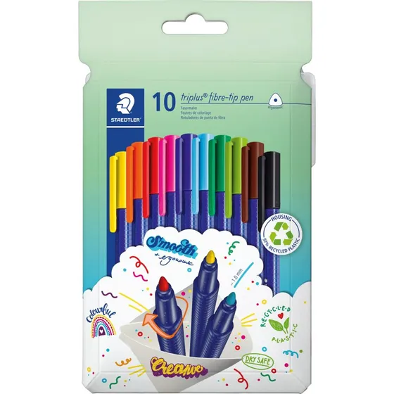 Staedtler Triplus Color rPP 1,0 mm 10 farver