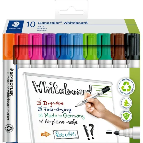 Staedtler Lumocolor WB-marker 2,0 mm, 10 stk.
