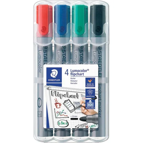 Staedtler Lumocolor Flip C-Marker 2mm 4 farver
