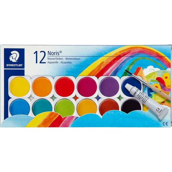 Staedtler Noris Vandfarver med Pensel 12 farver