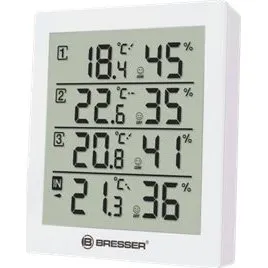Bresser Temeo Hygro Quadro Trådløs Termo-hygrometer Hvid