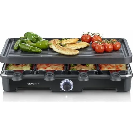 Severin RG9670 Raclette & Bordgrill, Sort, 1400 W