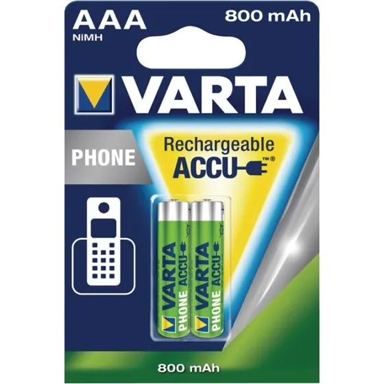 Varta PhonePower AAA NiMH 800mAh Genopladelige Batterier (2 stk.)