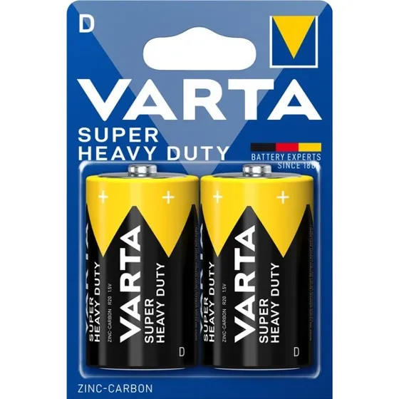 Varta R20/D 2 stk. Zink-karbon batterier 1,5 V