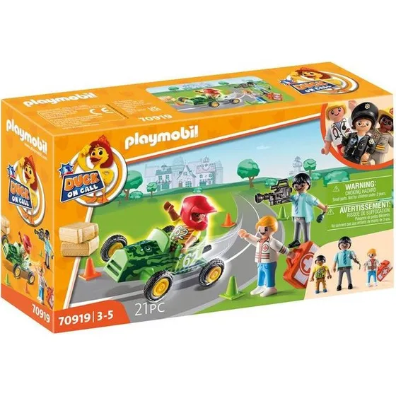 Playmobil Duck On Call - Ambulanceaktion: Hjælp racerkøreren! PL70919