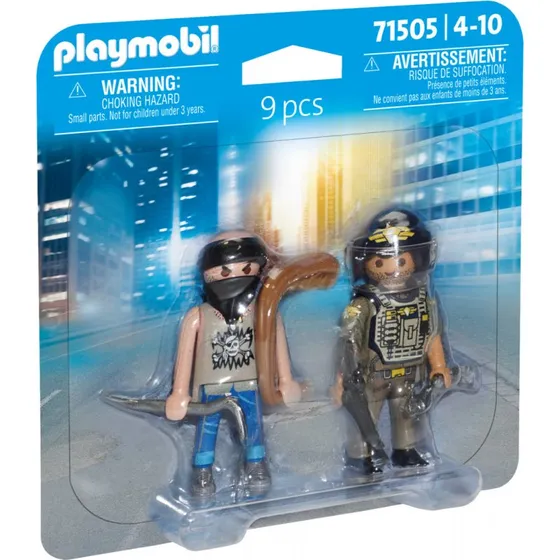 Playmobil 71505 Tactical Politibetjent med Tyv Figursæt, 4+ år