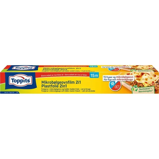 Toppits Leter Celofan 2-i-1, 15m x 33cm, 16 pakker