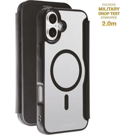 Vivanco Mag Wallet for iPhone 16 Plus, Sort