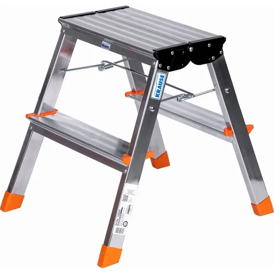 Krause Treppy Foldestige Aluminium Sølv (2 trin)
