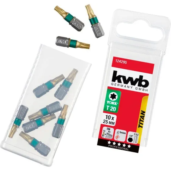 Kwb Titanium Bitssæt T20/25mm 10pk