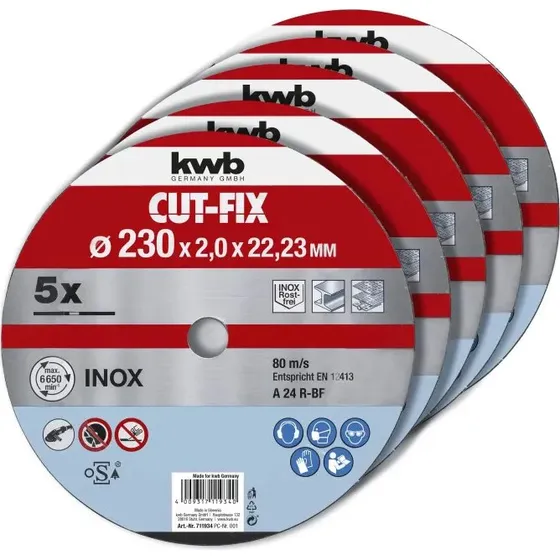 KWB Cut-Fix Skæreskive Ø230×2,0 mm, 5 stk