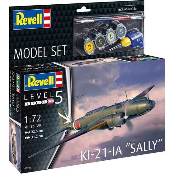 Revell Ki-21-la 'Sally' 1:72 Byggesæt, Level 5