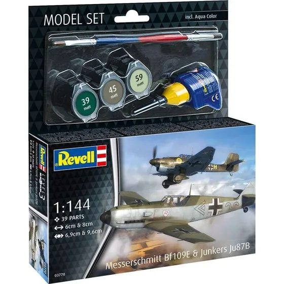 Revell Bf 109E & Ju 87B Stuka 1:144 Byggesæt