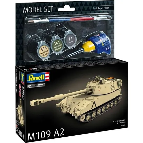 Revell M109 A2 1:72 Modelkampvogn med lim og grundmaling