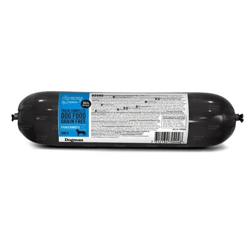 Dogman Harmony Kornfri pølse med fisk, 800 g