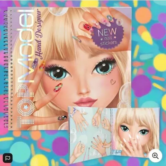 TOPModel Farvebog med Sticker – Hand & Nail Designer