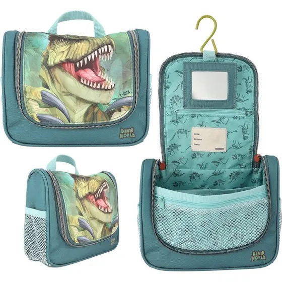 Dino World Toilettaske DANGER (0412918) – Grøn T-Rex