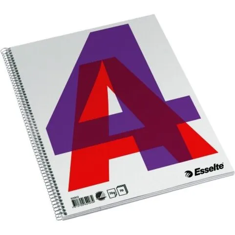 Esselte kollegieblok A4 blank 70 sider - spiral