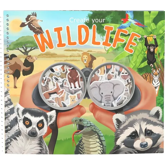 Trend Create Your Wild Life - Klistermærkebog med filtklistermærker
