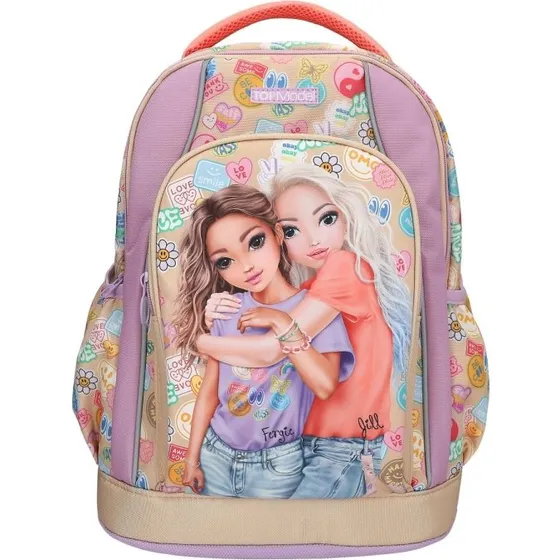 TOPModel Skolerygsæk GIRL POWER - Beige, Lilac, Coral