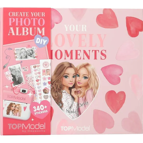 TopModel DIY Fotoalbum med 340 Stickers, 32 Sider – 6+ år