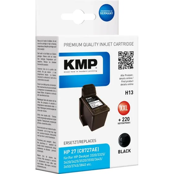KMP H13 Sort 500 Sider Blækpatron