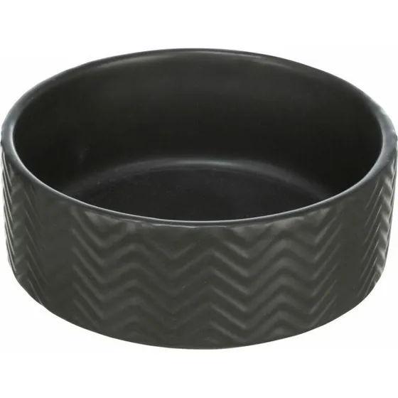 Trixie Hund Feeder Keramik, Sort, Ø13 cm, 400 ml