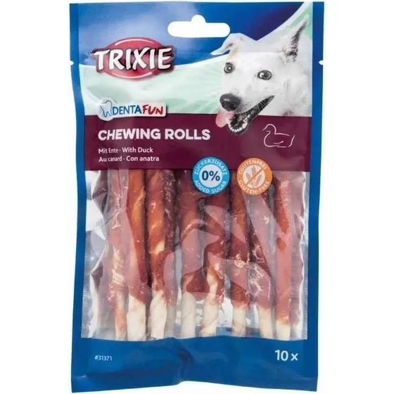 TRIXIE Denta Fun Andekød Chewing Rolls 80 g (10 stk)