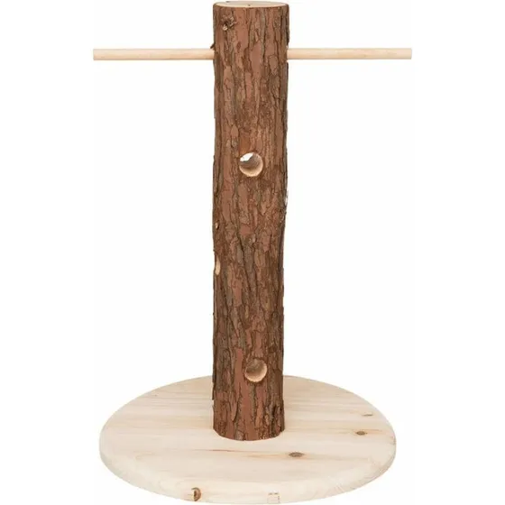 Trixie Foderautomat Træ Ø25×36 cm Brun