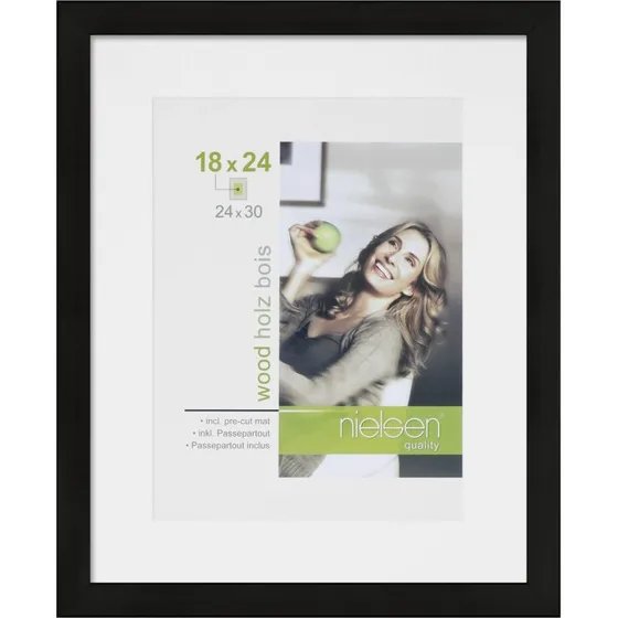 Nielsen Design Apollon 24x30 cm Sort Træ Billedramme