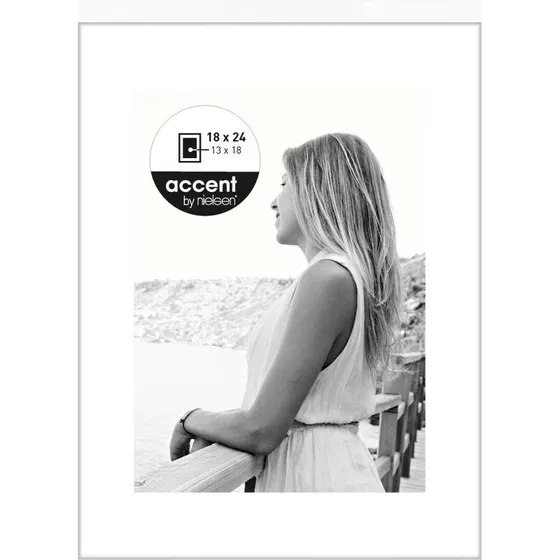 Nielsen Design Aura 1134001 18x24 cm Hvid Træ med Passepartout