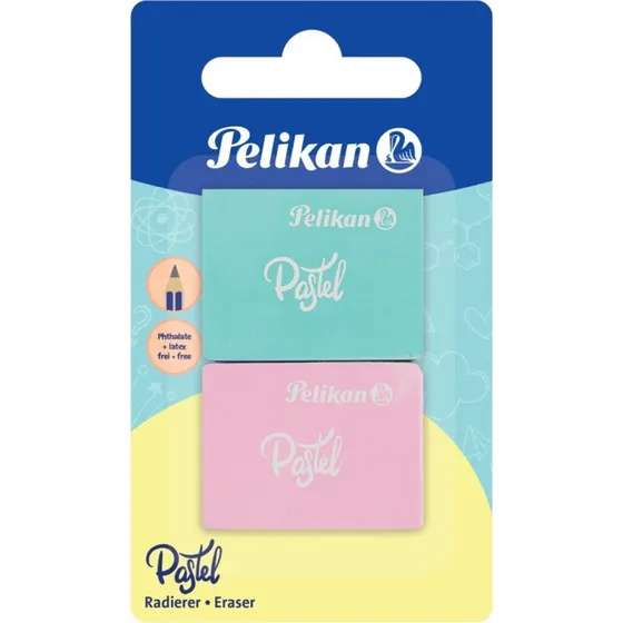 Pelikan Viskelæder Pastel Farver 2 Stk