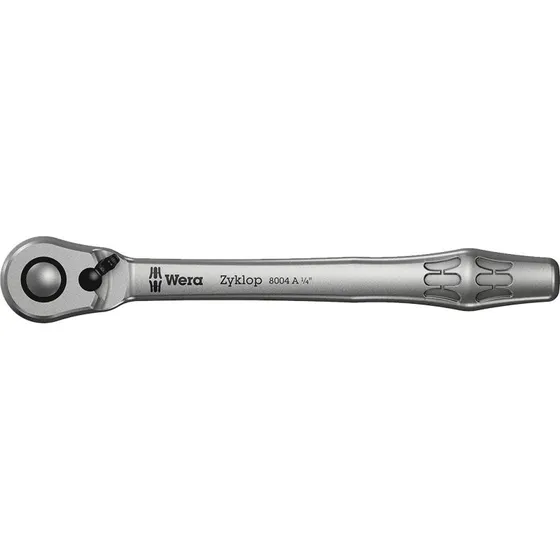 Wera 8004 A Zyklop Topnøgle 1/4" x 141 mm med omskifterknap