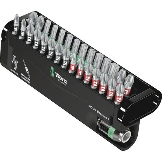 Wera BC 30 BiTorsion 1 30-deles bitsæt med bitholder