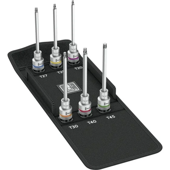 Wera 8767 C TORX® HF 2 Zyklop Bit-top-sæt, 6 dele med holdefunktion