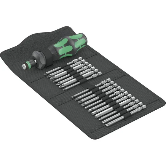 Wera Kompakt Turbo 1 BC Bit-skruetrækker med Etui – 19 Dele